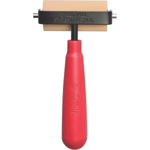 imageSpeedball Deluxe Soft Rubber Brayer  2 Inch Professional Ink Roller  4042 Durometer Natural Latex  HeavyDuty Steel Frame  Made in USA212Inch