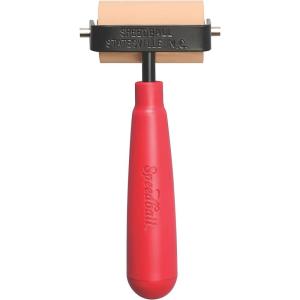 imageSpeedball Deluxe Soft Rubber Brayer  2 Inch Professional Ink Roller  4042 Durometer Natural Latex  HeavyDuty Steel Frame  Made in USA2Inch