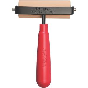 imageSpeedball Deluxe Soft Rubber Brayer  2 Inch Professional Ink Roller  4042 Durometer Natural Latex  HeavyDuty Steel Frame  Made in USA312Inch
