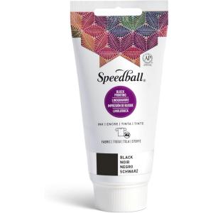 imageSpeedball Fabric Block Printing Ink 5oz Black No Heat Set Required for Textiles Permanent Formula Made in USABlack