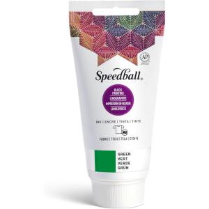 imageSpeedball Fabric Block Printing Ink 5oz Black No Heat Set Required for Textiles Permanent Formula Made in USAGreen