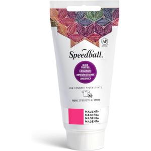 imageSpeedball Fabric Block Printing Ink 5oz Black No Heat Set Required for Textiles Permanent Formula Made in USAMagenta