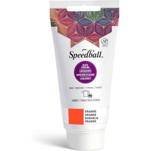 imageSpeedball Fabric Block Printing Ink 5oz Black No Heat Set Required for Textiles Permanent Formula Made in USAOrange