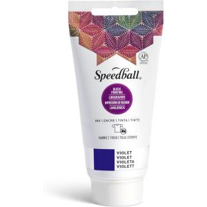 imageSpeedball Fabric Block Printing Ink 5oz Black No Heat Set Required for Textiles Permanent Formula Made in USAViolet
