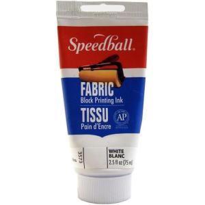 imageSpeedball Fabric Block Printing Ink 5oz Black No Heat Set Required for Textiles Permanent Formula Made in USAWhite