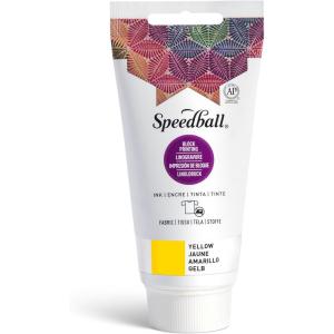 imageSpeedball Fabric Block Printing Ink 5oz Black No Heat Set Required for Textiles Permanent Formula Made in USAYellow