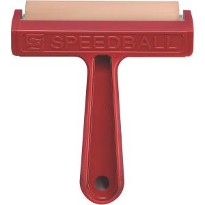 imageSpeedball Popin Soft Rubber Brayer 4Inch Roller for Block Printing Relief Printing and Mixed Media Art