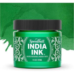 imageSpeedball Super Black India Ink 2OunceBright Emerald