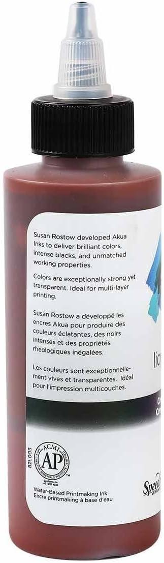 imageAkua Kolor AKTW Water Based Monotype Ink NonToxic 4 oz Bottle 16quot Height 16quot Width 475quot Length Titanium WhiteBurnt Sienna