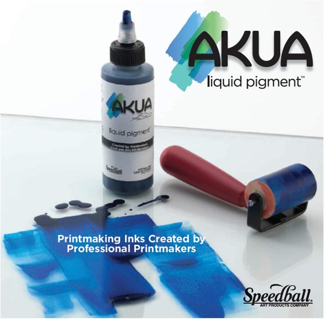 imageAkua Kolor AKTW Water Based Monotype Ink NonToxic 4 oz Bottle 16quot Height 16quot Width 475quot Length Titanium WhiteBurnt Umber