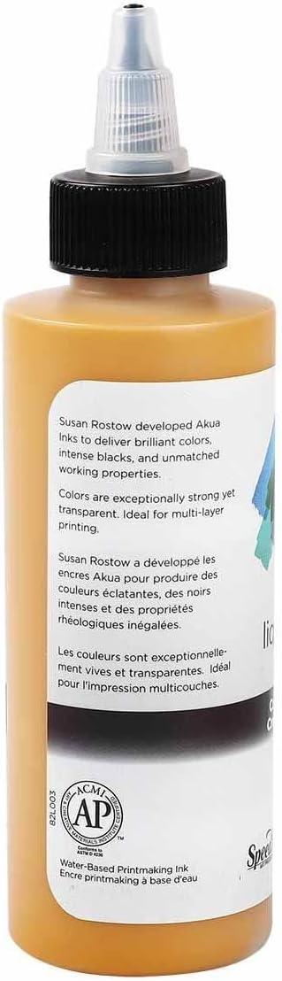 imageAkua Kolor AKTW Water Based Monotype Ink NonToxic 4 oz Bottle 16quot Height 16quot Width 475quot Length Titanium WhiteYellow Ochre