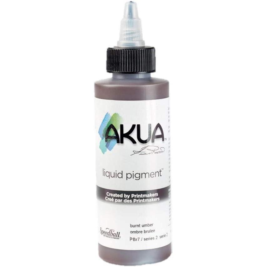 imageAkua Kolor AKTW Water Based Monotype Ink NonToxic 4 oz Bottle 16quot Height 16quot Width 475quot Length Titanium WhiteBurnt Umber