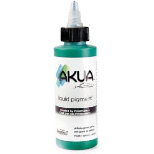 imageAkua Kolor AKTW Water Based Monotype Ink NonToxic 4 oz Bottle 16quot Height 16quot Width 475quot Length Titanium WhitePhthalo Green Yellow