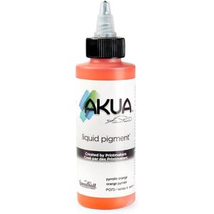 imageAkua Kolor AKTW Water Based Monotype Ink NonToxic 4 oz Bottle 16quot Height 16quot Width 475quot Length Titanium WhitePyrrole Orange