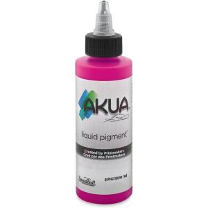 imageAkua Kolor AKTW Water Based Monotype Ink NonToxic 4 oz Bottle 16quot Height 16quot Width 475quot Length Titanium WhiteQuinacridone Red